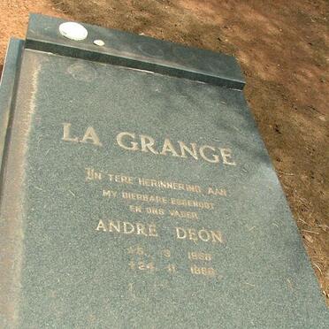 GRANGE Andre Deon, la 1958-1986