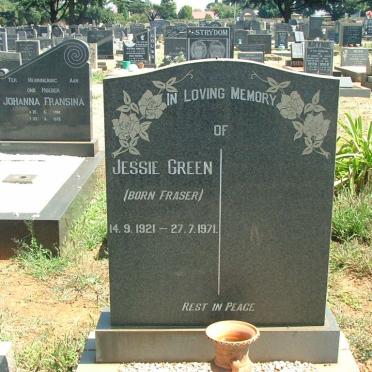 GREEN Jessie nee FRASER 1921-1971