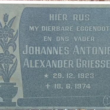 GRIESSEL Johannes Antonie Alexander 1923-1974