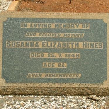 HINES Susanna Elizabeth -1946