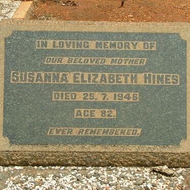 HINES Susanna Elizabeth -1946