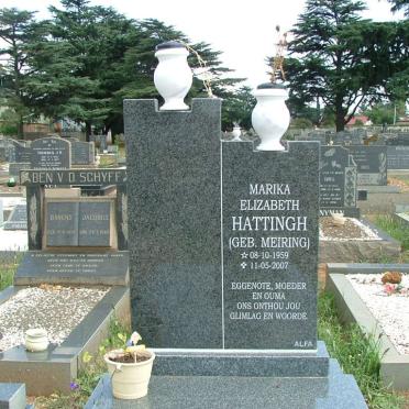 HATTINGH Marika Elizabeth nee MEIRING 1959-2007