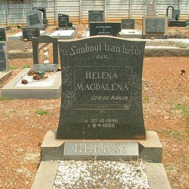 HERBST Helena Magdalena nee DE KOKER 1948-1965