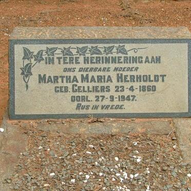 HERHOLDT Martha Maria nee CELLIERS 1860-1947