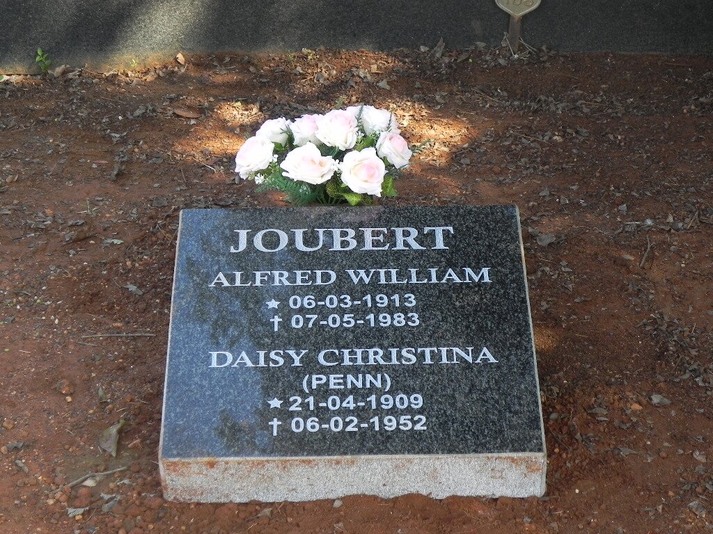 JOUBERT Alfred William 1913-1983 &amp; Daisy Christina PENN 1909-1952