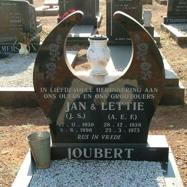 JOUBERT J.S. 1930-1998 &amp; A.E.F. 1938-1973