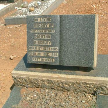 KINGSLEY Martha 1885-1950