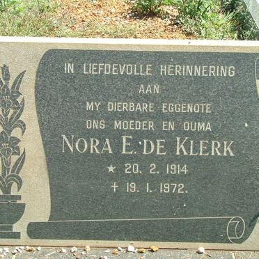 KLERK Nora E., de 1914-1972