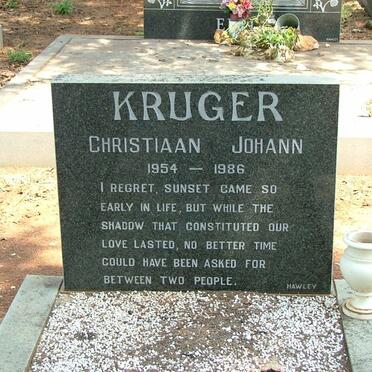 KRUGER Christiaan Johann 1954-1986