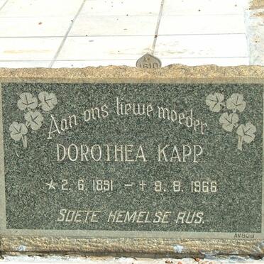 KAPP Dorothea 1891-1966