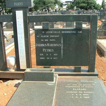 KLERK Elmarie, de 1959-1984 :: ? Jacobus Marthinus Petrus 1931-1977