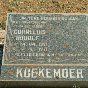 KOEKEMOER Cornelius Rudolf 1931-1971