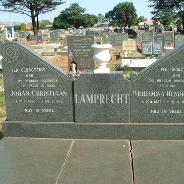 LAMPRECHT Johan Christiaan 1895-1972 &amp; Wilhelmina Hendrina M. 1898-1978