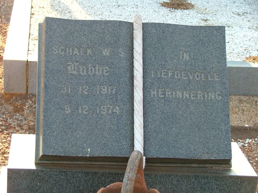 LUBBE Schalk W.S. 1917-1974