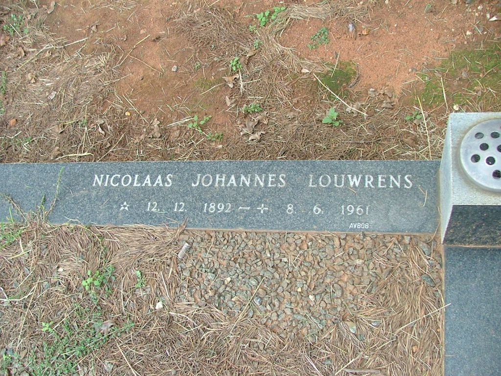 LOUWRENS Nicolaas Johannes 1892-1961