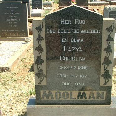 MOOLMAN Lazya Christina 1898-1971