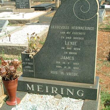 MEIRING Lenie 1935-1968 :: MEIRING James 1957-1986