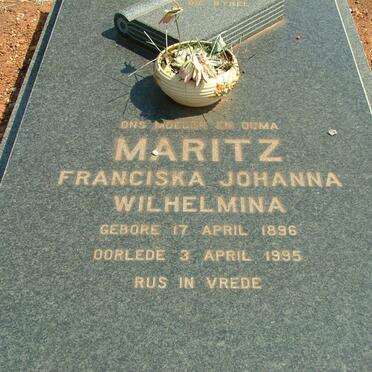 MARITZ Franciska Johanna Wilhelmina 1896-1995