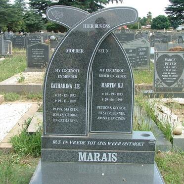 MARAIS Catharina J.E. 1932-1969 :: MARAIS Martin G.J. 1953-1999