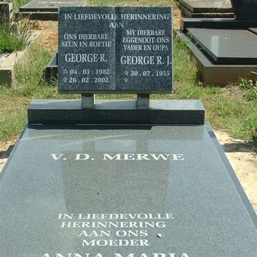 MERWE George R.J., v.d. 1955- &amp; Anna Maria 1949- :: V.D. MERWE George R. 1982-2002