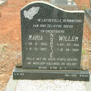 NORTJÉ Willem 1914-1995 &amp; Maria 1905-1987