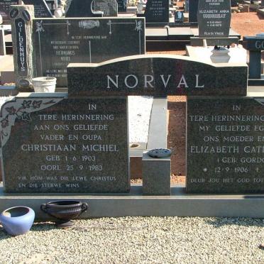 NORVAL Christiaan Michiel 1903-1983 &amp; Elizabeth Catharina J.J. GORDON 1906-1981