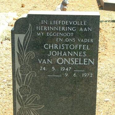 ONSLEN Christoffel Johannes, van 1947-1972