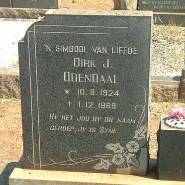 ODENDAAL Dirk J. 1924-1969