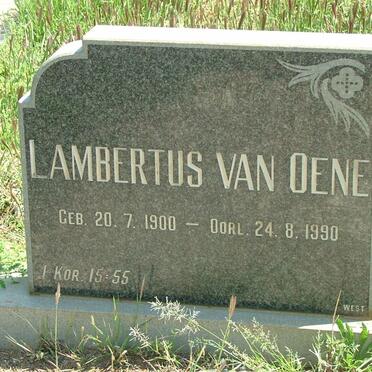 OENE Lambertus, van 1900-1990