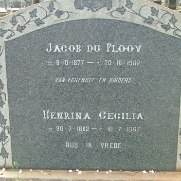 PLOOY Jacob, du 1877-1962 &amp; Hendrina Cecilia 1882-1967