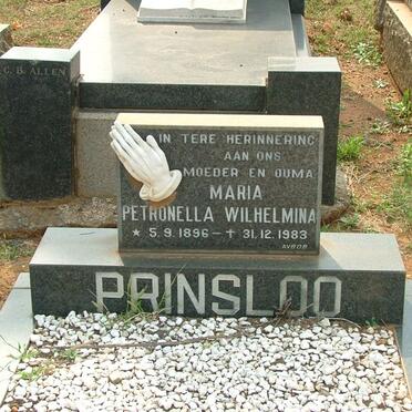 PRINSLOO Maria Petronella Wilhelmina 1896-1983