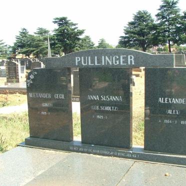PULLINGER Alexander Cecil 1925- &amp; Anna Susanna SCHOLTZ 1925- :: PULLINGER Alexander 1964-1991