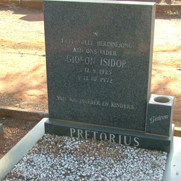 PRETORIUS Gideon Isidor 1925-1972