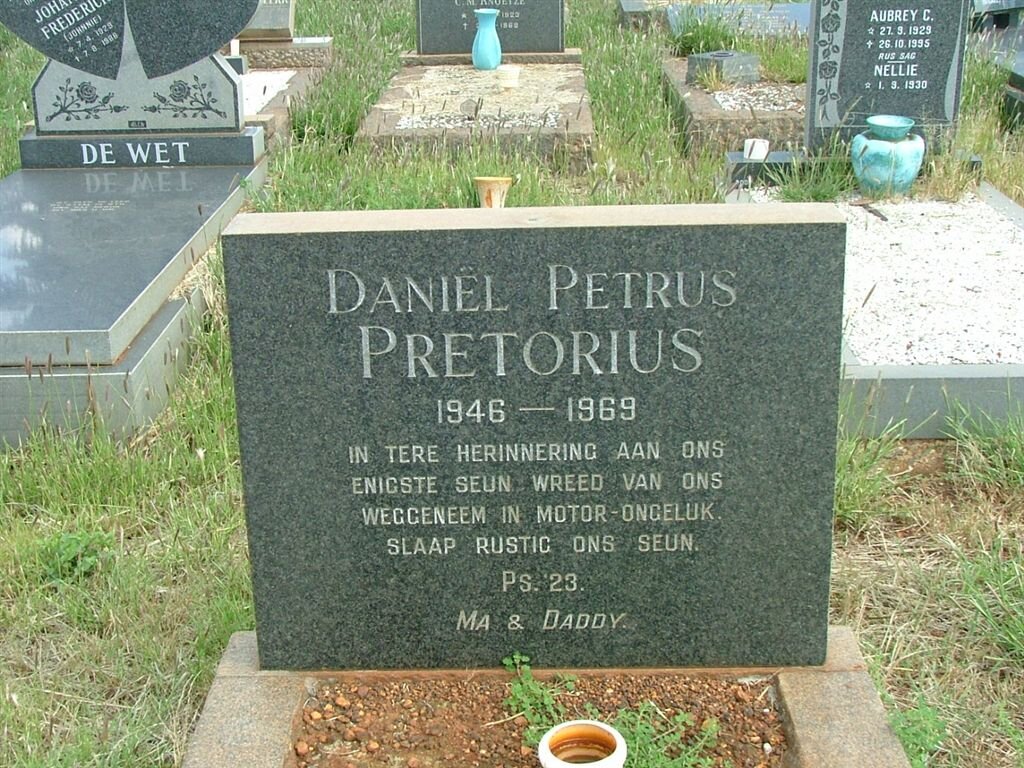 PRETORIUS Daniël Petrus 1946-1969
