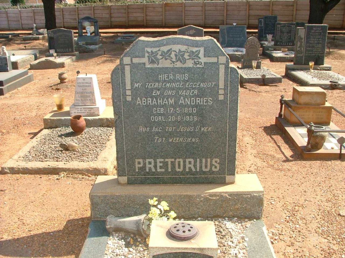 PRETORIUS Abraham Andries 1890-1939
