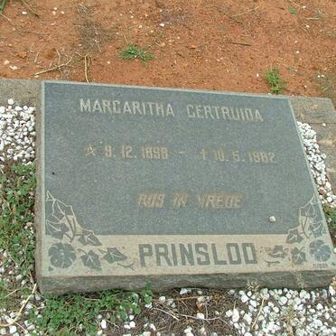 PRINSLOO Margaritha Gertruida 1898-1982