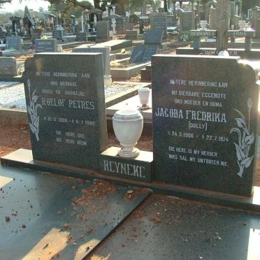 REYNEKE Roelof Petres 1906-1982 &amp; Jacoba Fredrika 1906-1974