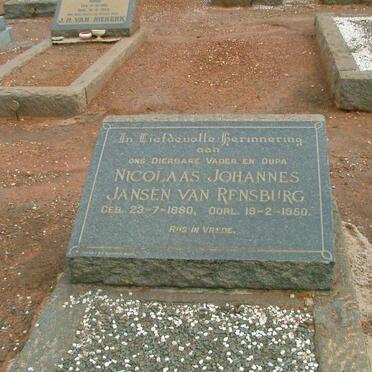 RENSBURG Nicolaas Johannes,  Jansen van  1880-1950