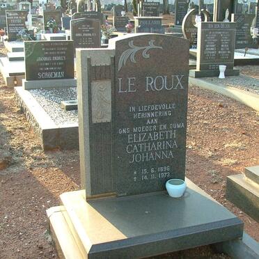 ROUX Elizabeth Catharina Johanna, le 1896-1973