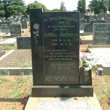 RENSBURG Daniel Jacobus 1947-1976
