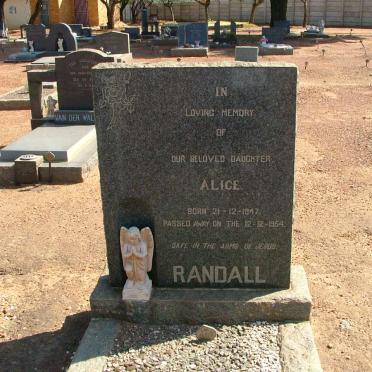 RANDALL Alice 1947-1954