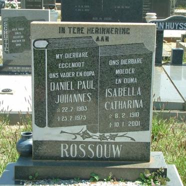 ROSSOUW Daniel Paul Johannes 1905-1975 &amp; Isabella Catharina 1910-2001