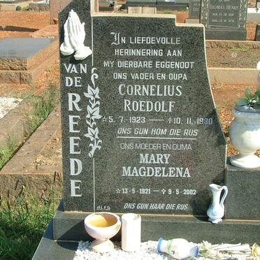 REEDE Cornelius Roedolf, van de 1923-1980 &amp; Mary Magdelena 1921-2002