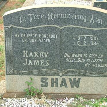 SHAW Harry James 1907-1965