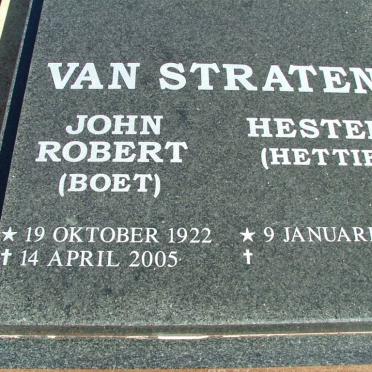 STRATEN John Robert, van 1922-2005 &amp; Hester 1929-