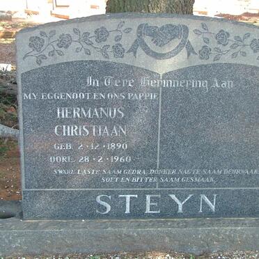 STEYN Hermanus Christiaan 1890-1960