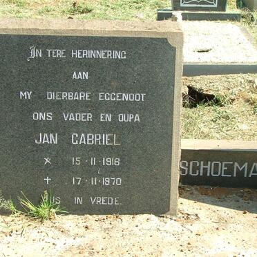 SCHOEMAN Jan Gabriel 1916-1970 