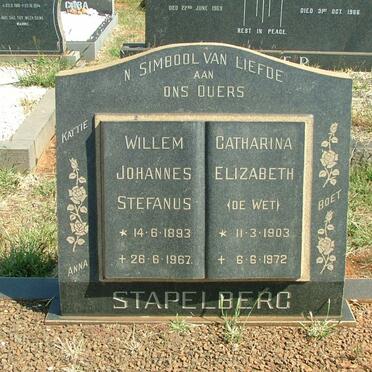 STAPELBERG Willem Johannes Stephanus 1893-1967 &amp; Catharina Elizabeth DE WET 1903-1972