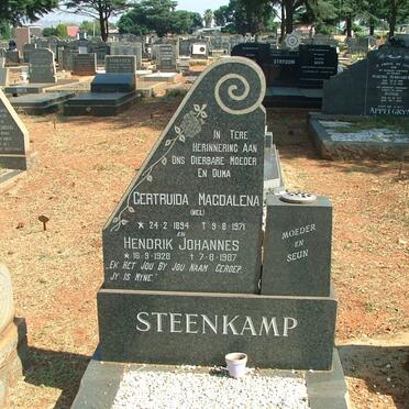 STEENKAMP Gertruida Magdalena NEL 1894-1971 :: STEENKAMP Hendrik Johannes 1928-1987