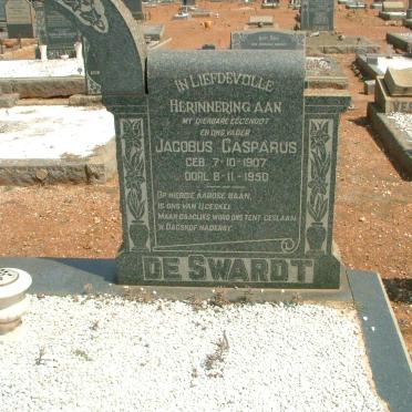 SWARDT Jacobus Casparus, de 1907-1950